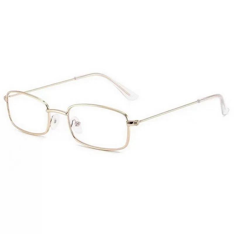 Fashion Retro Small Rectangle Metal Frame Sunglasses Vintage Square Sun Glasses Colorful Lens Men Women Trendy UV400 Eyewear
