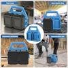4-Slot Battery Holder for Makita 18V&14.4V Portable and Rugged Battery Storage Case Handle Equipped for Electrician Carpenter