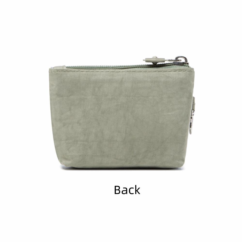 New Solid Color Women Wallet Nylon with Keychain Coin Purse Waterproof Mobile Phone Bag Ladies