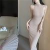 Black High-Neck Halterneck Sleeveless Bodycon Maxi Dress