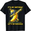 Urocza Koszulka Dziecięca z Napisem Let's Go Bananas It's My Birthday Dabbing Zabawna