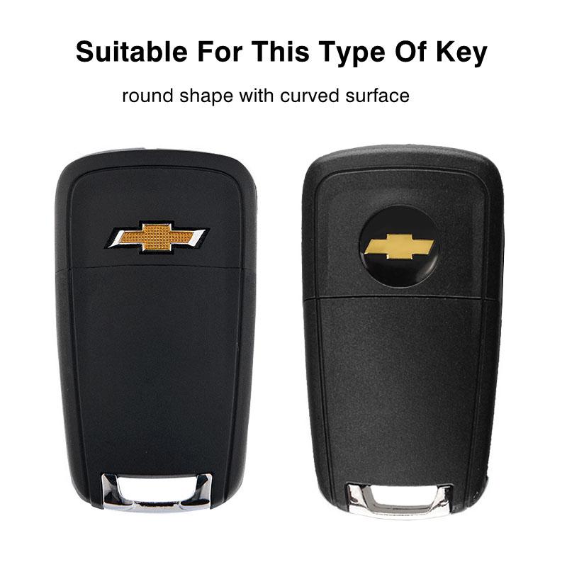 5 Stuks Auto Afstandsbediening Sleutel Sticker Aluminium Embleem Decoratie Decal Voor Chevrolet Cruze Spark Captiva Suburban Camaro Malibu Silverado