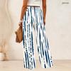 Women Plus Size Abstract Geometric Print Wide Leg Pants Elastic High Waist Loose Casual Long Trousers For Daily Holiday Wear