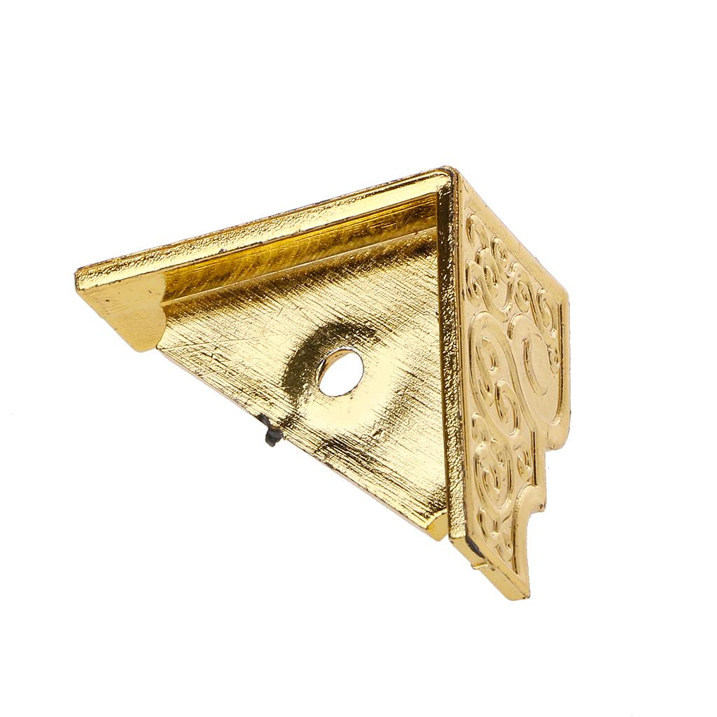 20 Pcs Cabinet Box Corner Protector Safety Corner Bumpers Wooden for Case Edge Cover Vintage Furniture Decor Home Hardwa