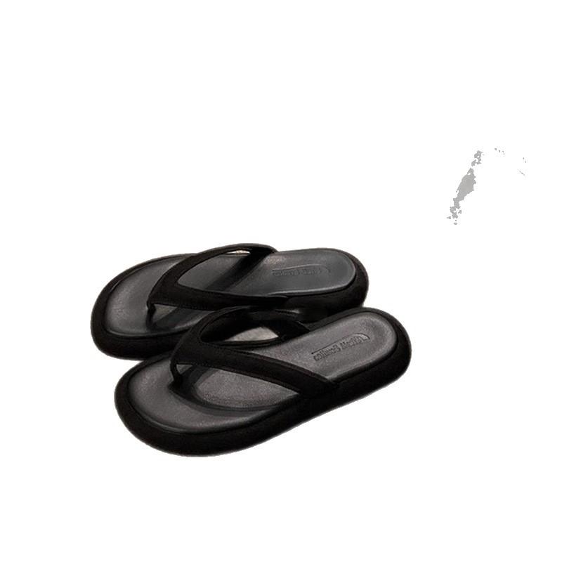 A pair of new summer models for everyone~ stepping on shit feels like beach vacation thick-soled flip-flops for women's sandals