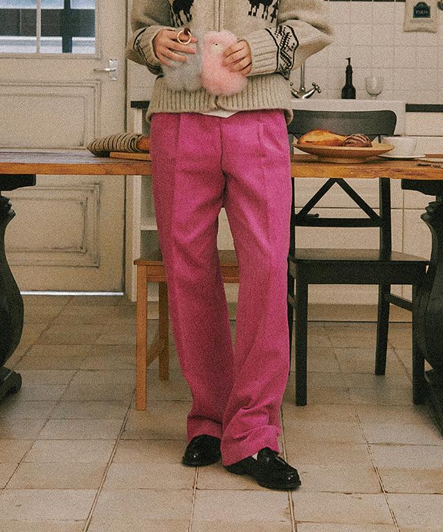 RONRON Pintuck Corduroy Pants Purple
