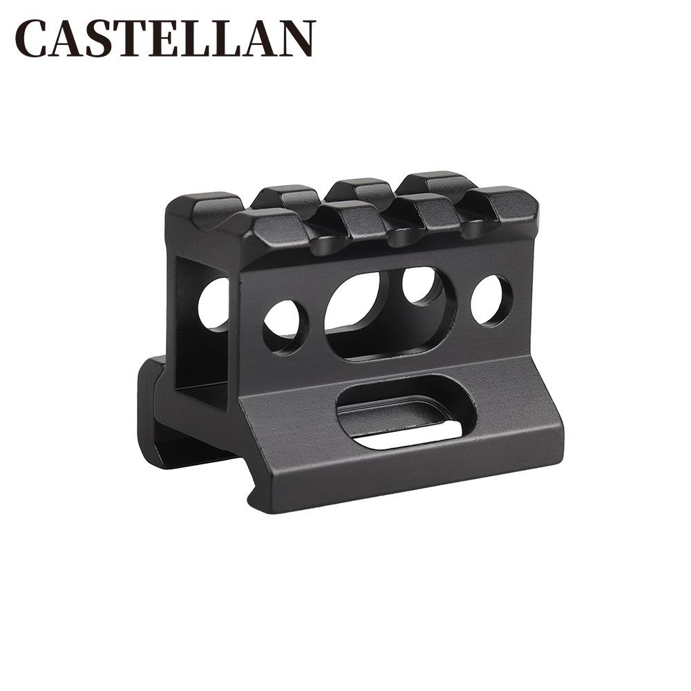 3-Slot Elevated 20mm Aluminum Alloy Guide Rail Bracket, T1 Aiming.