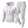 Men's Casual Outdoor Sports Two-Piece Set - Color Sweatshirt and Elastic Waist Cargo Jogger Pants