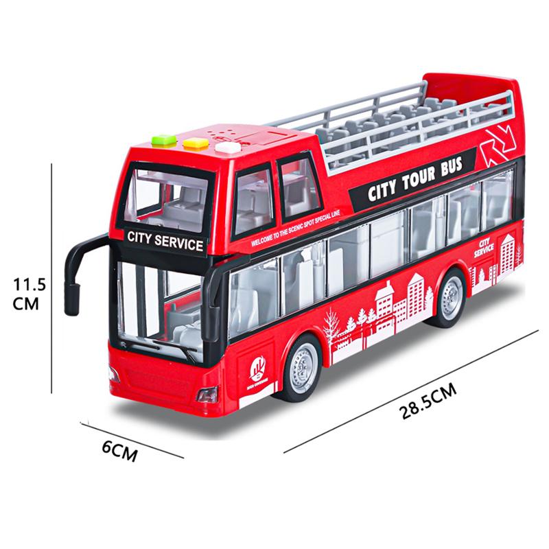 Giocattoli Macchinine Giocattoli Autobus Grandi Autobus Scolastico di Simulazione Autobus a Due Piani Convertibile Ritorno a Tirare Luci Suoni Bambini Piccoli Bambini Regalo
