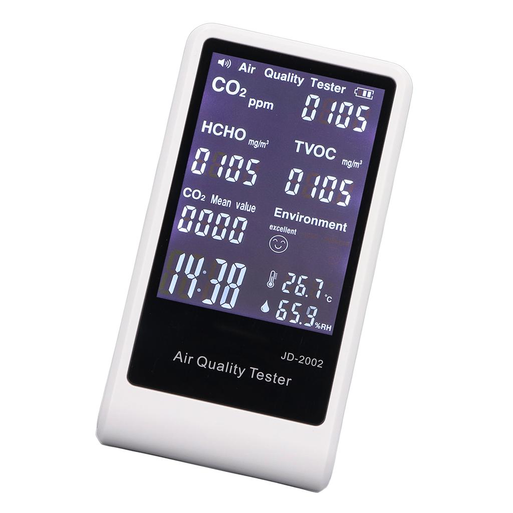 Air Quality Monitor 7 in 1 Digital Display Auto Alarm Desktop Air Detector for Home Indoor