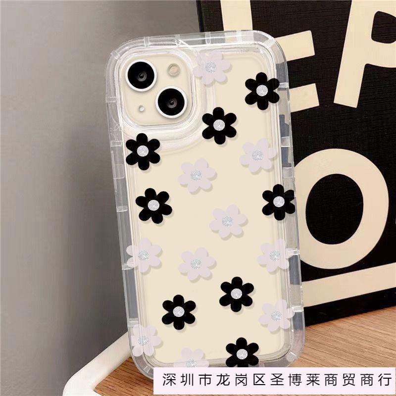 Fresh Flower Apple 15 Mobile Phone Case Iphone14promax Transparent Soft Rubber 13/12/11 All-inclusive Anti-drop XR
