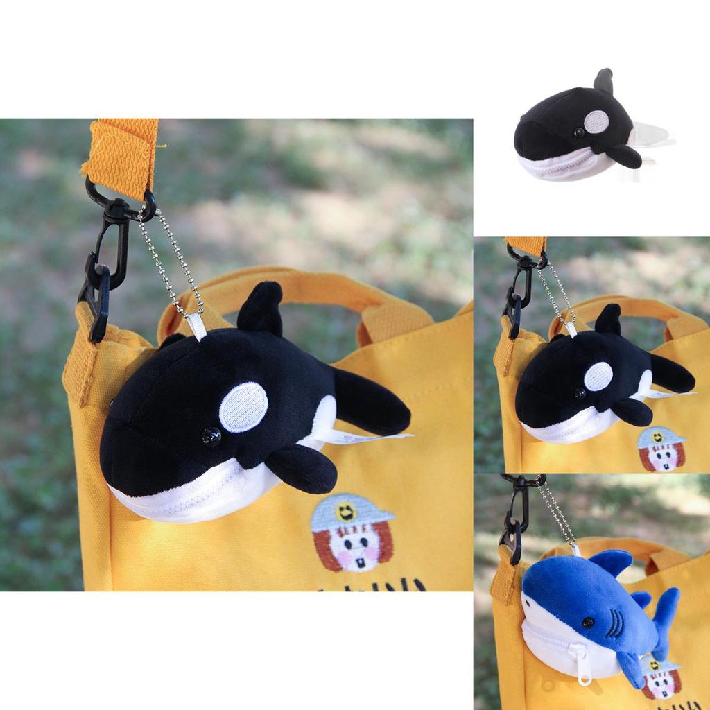 Süßer Hai Blauwal Schwertwal Orca Plüschtier Anhänger Geldbörse Für Kinder Und Sammler