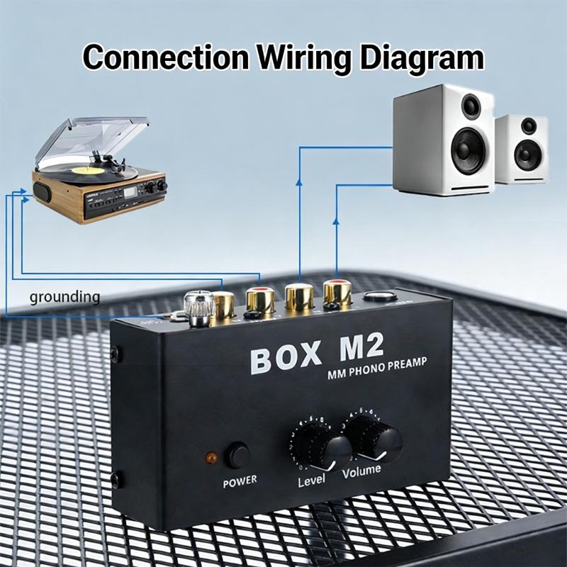 Phono Turntable Preamp Small Electronic Sound Stereo Phonograph Preamplifier Low Frequency Equipment Accessories