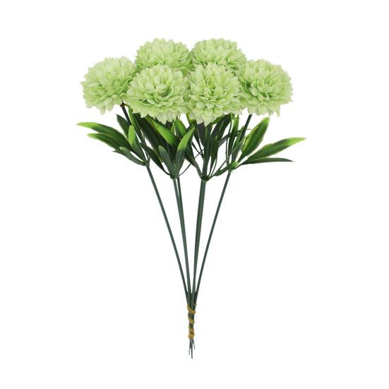 6 Pcs Artificial Hydrangea Flower Faux Chrysanthemum Ball Flower Fake Long Stem Hydrangea Bridal Bouquet for Home Office Wedding Decor