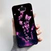 Case For Sony Xperia 20/Xperia 8/SOV42/Xperia 8 Lite Phone Case Luxury Fashion Butterfly Flowers Black Silicone Soft Back Cover