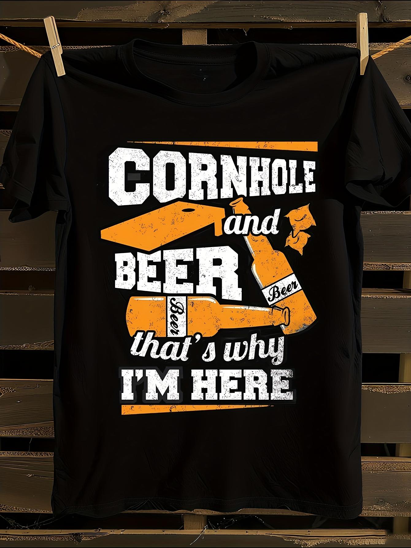 Funny Cornhole Beer Graphic Tshirt XXXL