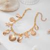 Vintage Starfish Scallop Pendant Choker Necklace Fashion Metal Chain Exaggerated Necklaces for Women Summer Beach Jewelry 2025 New Accessories
