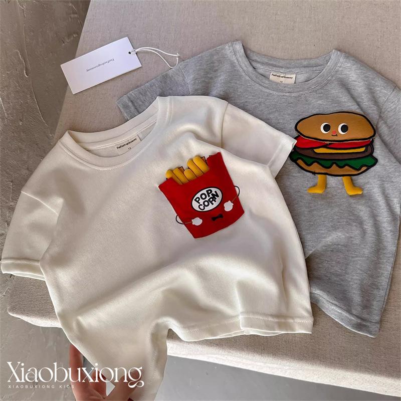 Kids Loose Fit Cartoon Short Sleeve T Shirt Summer Top