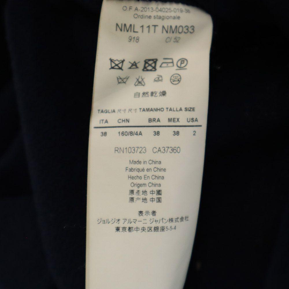ARMANI COLLEZIONI Long sleeve wool No color coat 38 Navy Women Used