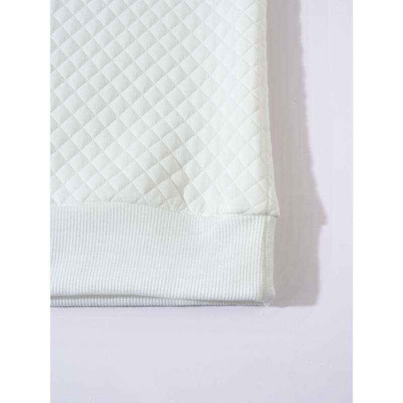 Neues Frühlings- und Herbst-Rundhals-Einfarbiges Waffel-Casual-Langarm-Pullover-Sweatshirt