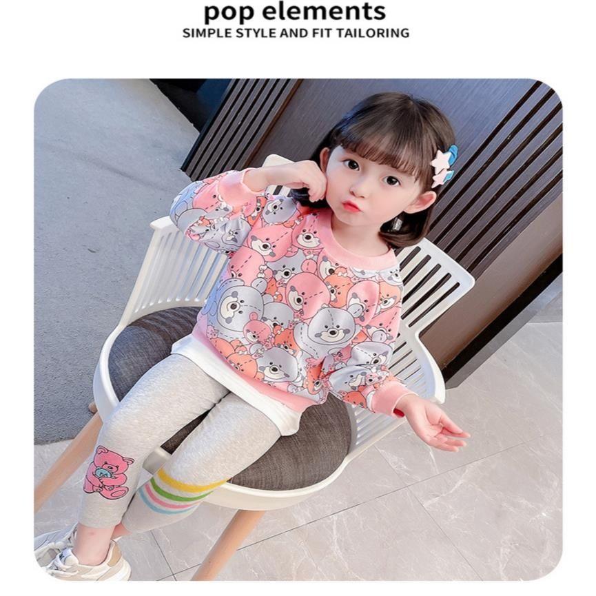 Girls Fall Spring Casual Hoodie Set Toddler Baby Two Piece Outfit Fashionable Sweatshirt Suit