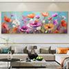 Abstrakte schöne Blumen Garten Leinwand Malerei Wand Kunst bunte rote Rose Mohn Poster und Drucke für Wohnzimmer Wand Dekor