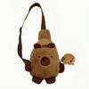 Cute Plush Water Guinea Pig Small Satchel Cartoon Cute Kapibara Storage Mobile Phone Bag Girl Crossbody Small Breast Bag