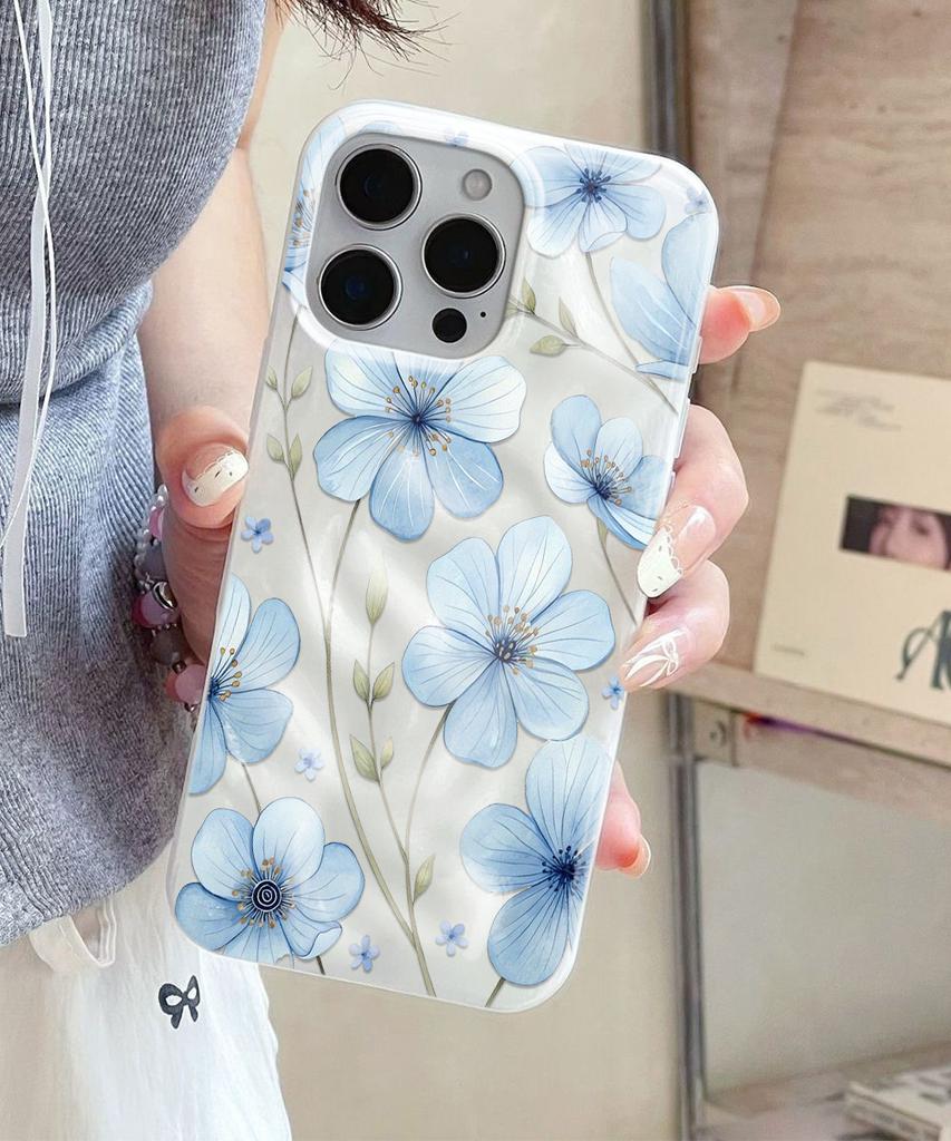 Red Flowers TPU Phone Case For iPhone Air 17 Pro 16 15 Pro Max 14 13 12 Pro 11 Shockproof Soft Silicone Transparent Cover