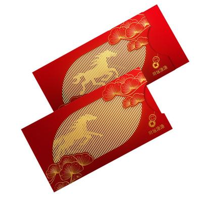 2 Stück Glücksrote Umschläge Chinesischer Stil Neujahrssegen Bargeldgeschenk-Umschläge Goldfolien-Design Neujahrsrote Päckchen