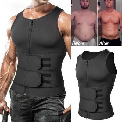 Colete de cinto duplo masculino modelador reforço suor queima de gordura exercício borracha espartilho cintura exercício cinto de compressão