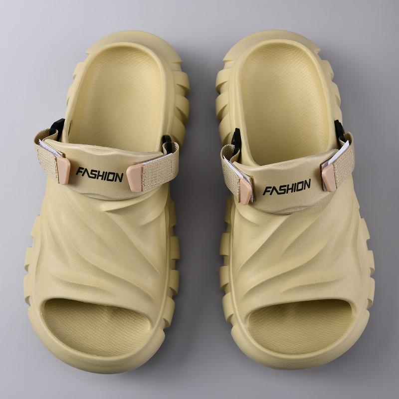 

Мужские тапочки носят нескользящие и износостойкие сандалии на толстой подошве летом, а молодые люди носят приморские пляжные спортивные сандалии для вождения. 44-45 песочный