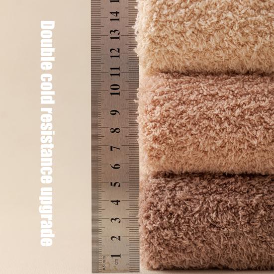 1 pár korálových fleecových ponožek na prsty Zimní Hrubé Teplé Pětiprsté S oddělenými prsty Podlahové ponožky Plyšové Spací ponožky Protiskluzové Ponožky do půl lýtka pro Domov