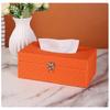 Retro Woven Texture Leather Tissue Boxluxuryhigh-end Home Living Room Office ItemWooden Paper Boxel Commercial Tissue Box