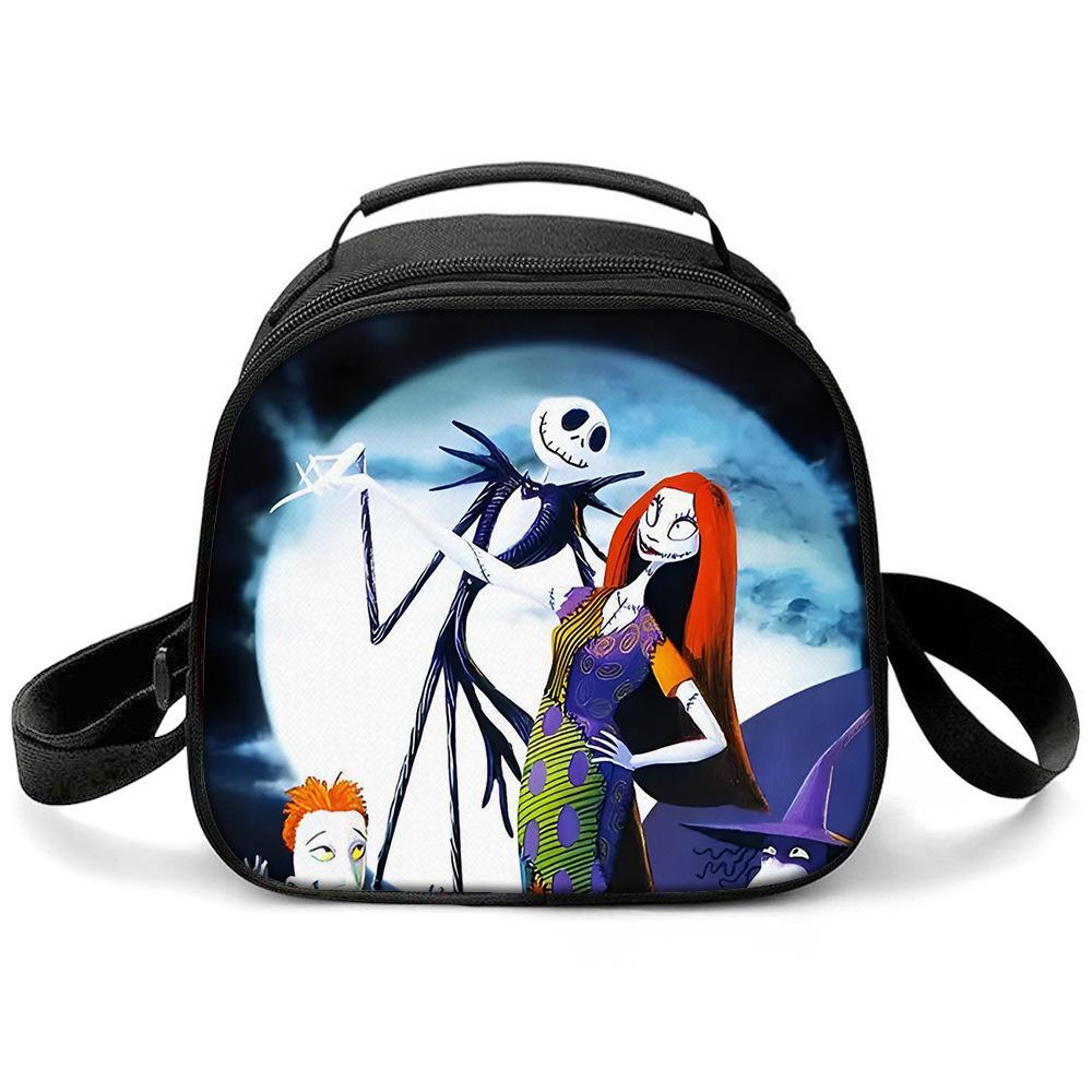 Christmas Horror Night Pattern Printing Lunch Box Storage Meal Bag Portable Primary and Secondary School Student Lunch Box