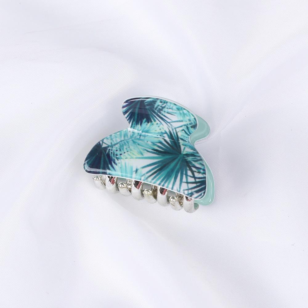 Acrylic Floral Sweet Small Hair Claw Clips Women Girls Plastic Print Crab Barrettes Clips Hair Clamps Hairpins Hair Accessories