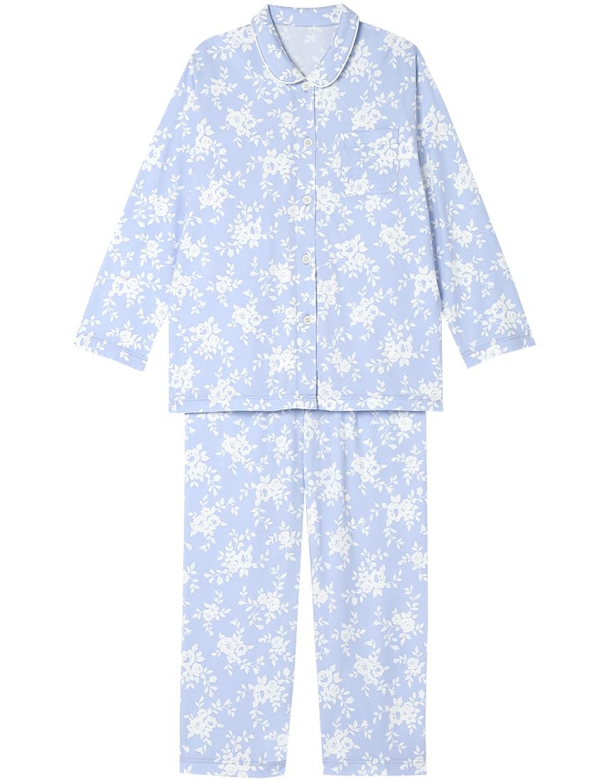 

long long jersey SX [Wing/Wacoal] Pajamas, sleeves, pants, 100% cotton, material, EP7034, Women s