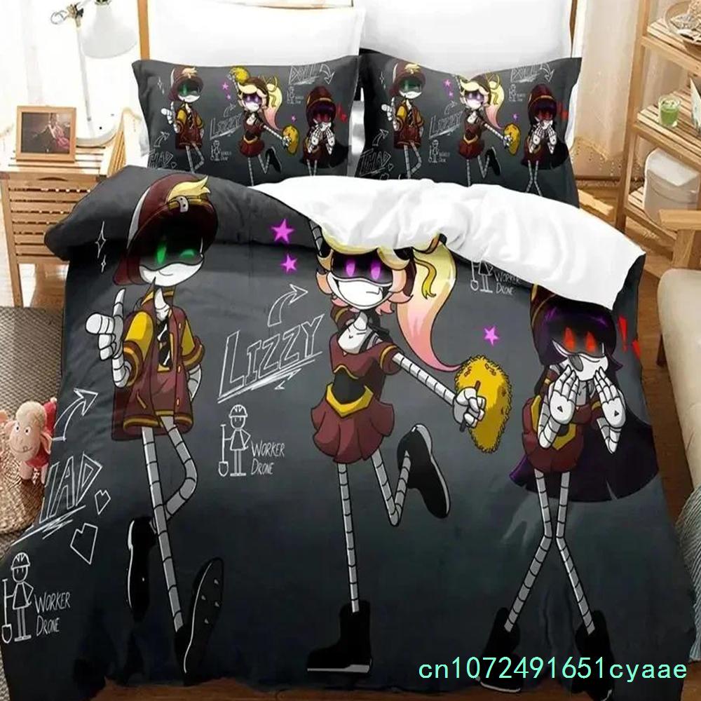 Neues 3D-Druck Anime Morddrohnen Bettwäsche-Set Schlafzimmer Weiche Moderne Tagesdecken Bequeme Bettbezüge Steppdeckenbezüge Und Kissenbezüge