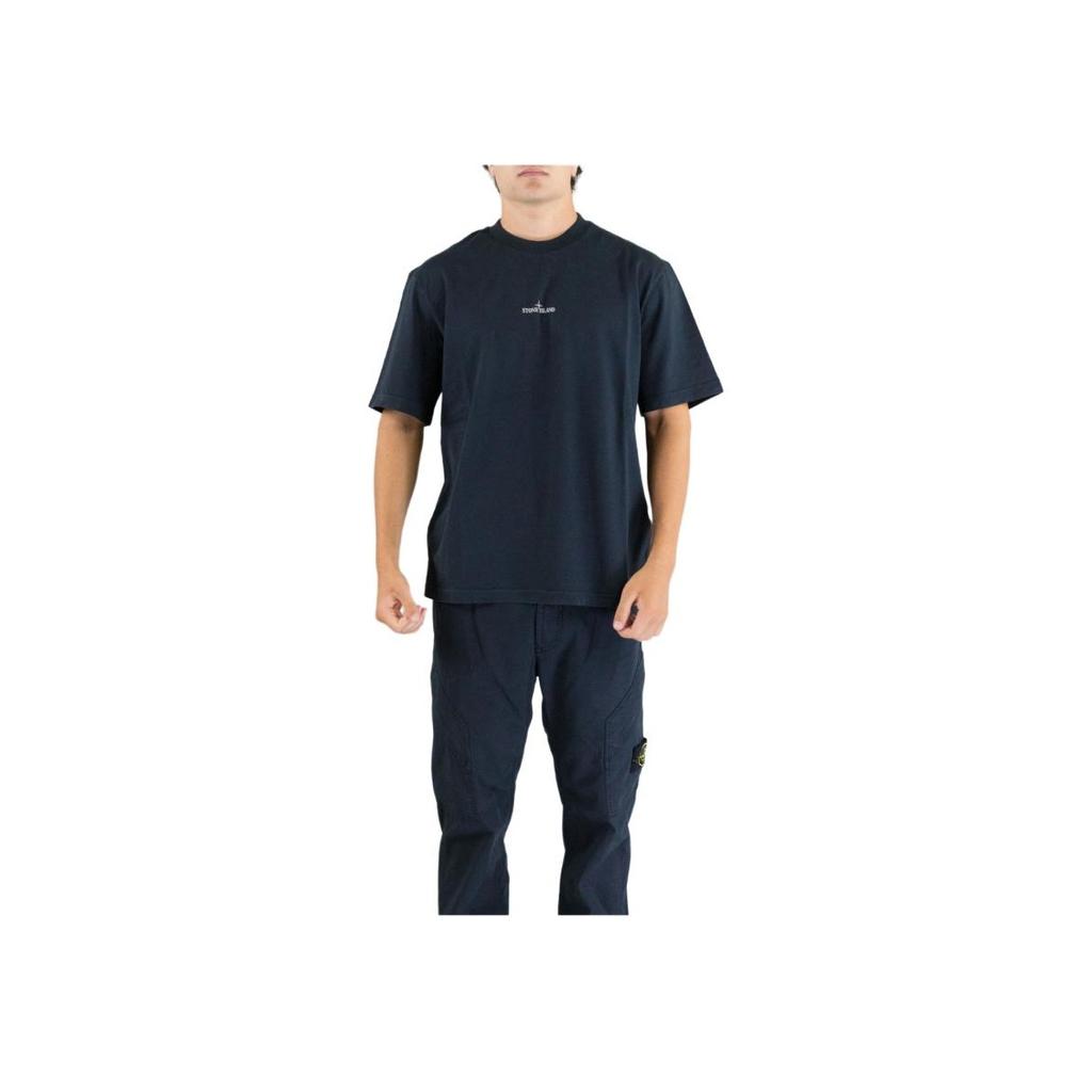STONE ISLAND Pullover Crew Neck Badge Short Sleeve T-Shirt Men T-Shirts K2S152100037S0197-V0020