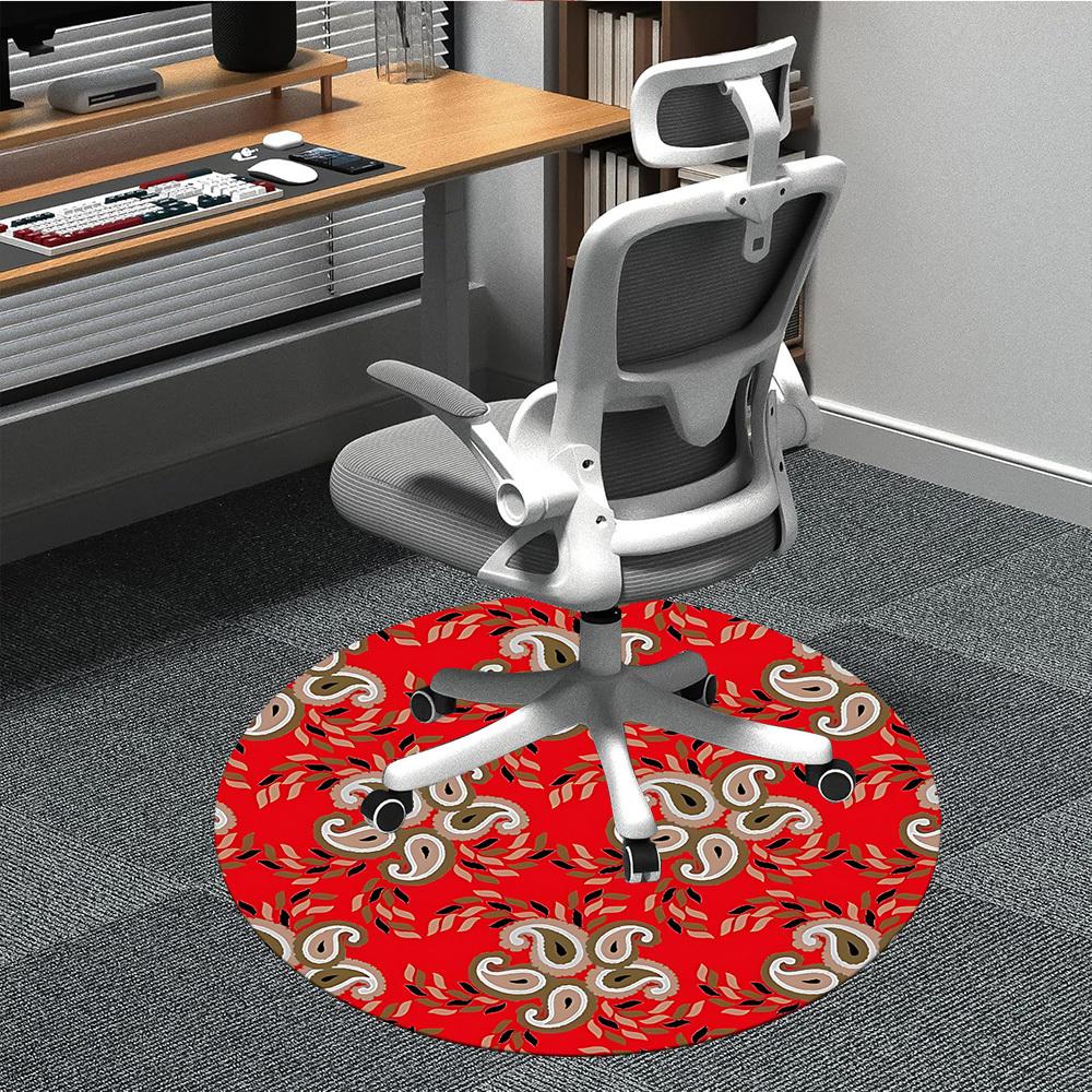

1pc Paisley Pattern Chair Carpet for Office, Non-slip, Soft and Durable Office Rug for Interior Decoration, Perfect for Office yy260313073 80cm by 80cm