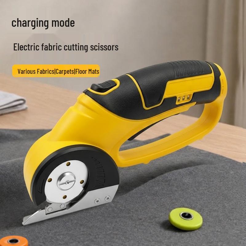 Handheld Electric Fabric & Carpet Cutter with Round Blade