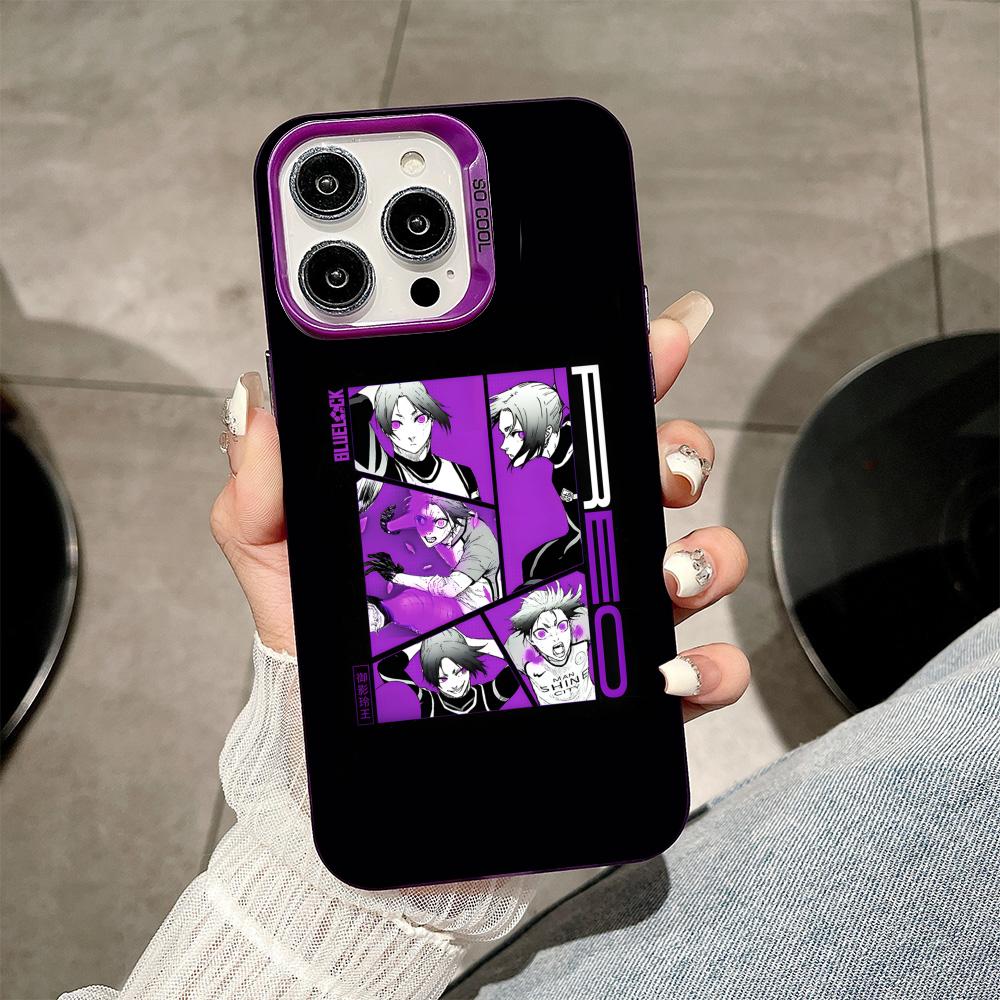 Blue Lock Reo Mikage Purple Translucent Mobile Phone Case for iPhone 17 16 15 14 13 12 11 X XR XS Air Pro Max Plus Cover