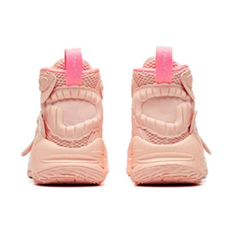Anta KT Thompson Hello Kitty Shock Absorbing Non-Slip Durable High-Top Basketball Shoes Women Sneakers Pink A32011110-2