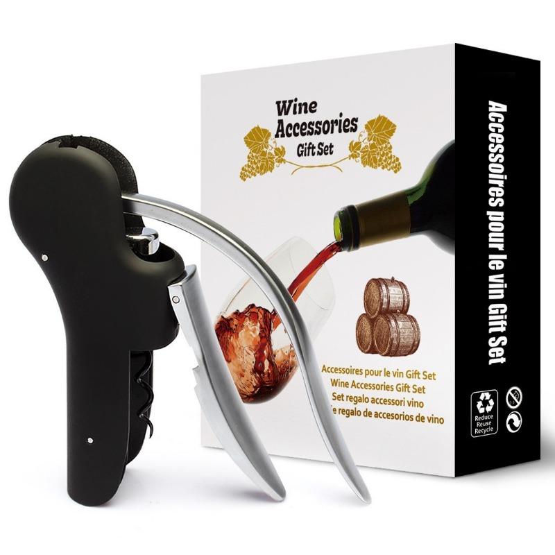

1PC goose type fast red wine bottle opener чёрный