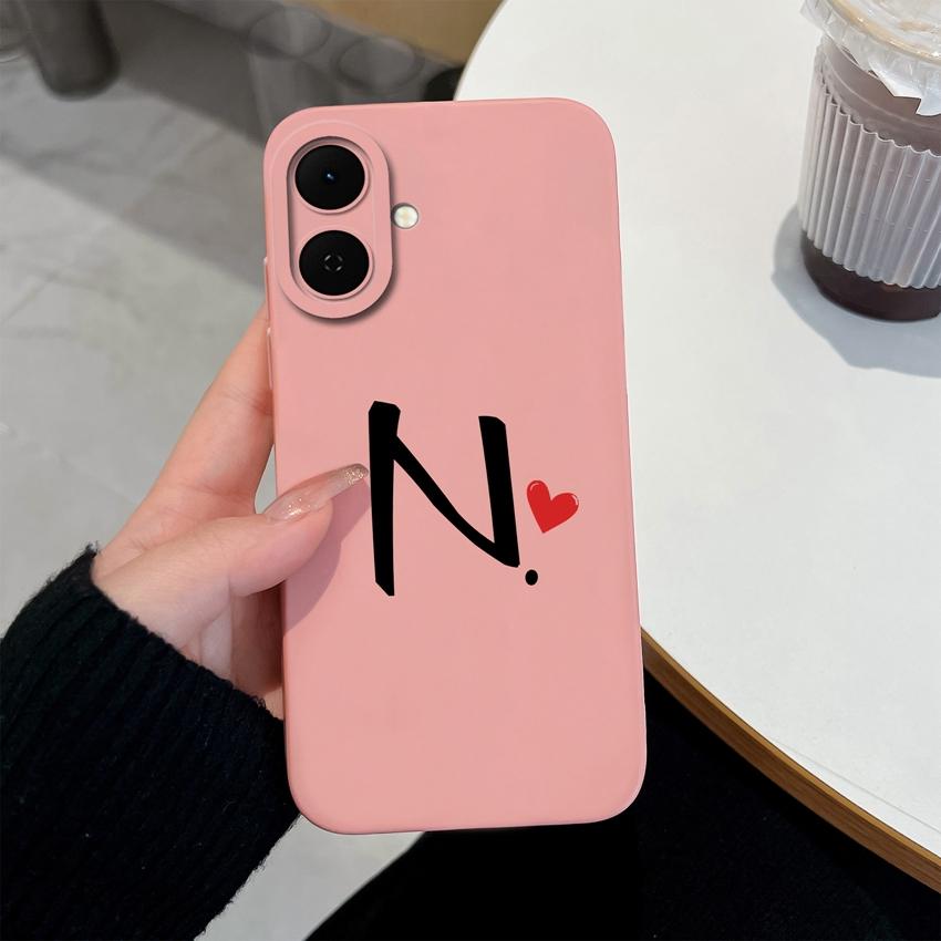 Pink Black Couple Style Phone Cover For Tecno Spark Go 2 3 1 1S Case Simple Letter Housing Soft Silicone Anti Slip Durable Shell