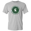 Michigan State Spartans Basketball Circle Logo T-Shirt -Sport Grey