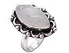 Moonstone Natural Gemstone Antique Silver Plated Ring US Size-6.25 R 686