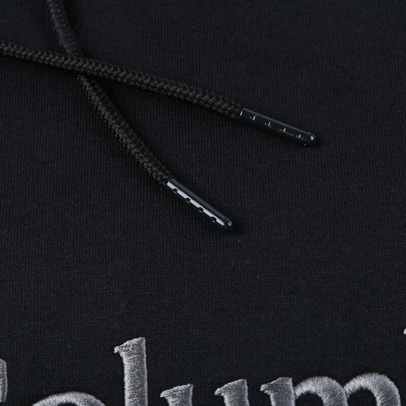 Columbia Sweat à capuche décontracté respirant pour homme avec logo imprimé sur la poitrine Sweatshirt Noir JE1600-017