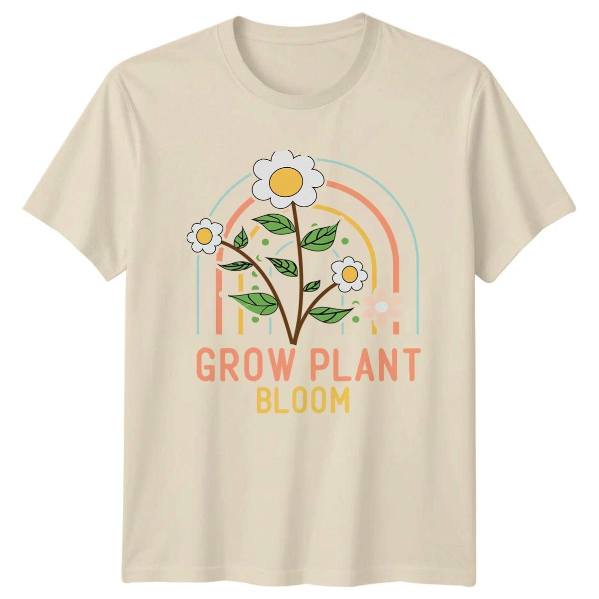 Grow Plant Bloom Womens T-Shirt Daisy Flower Gardener Birthday Gift For Her M