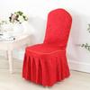 Printed Chair Cover Elastic Spandex Universal Wedding Chair Cover Hotel Catering Party Specific Skirt Style Cushion Anti Slip Protective Covers