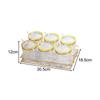 Clear Seasoning Box Jar Set Multipurpose Kitchen with Tray Pot for